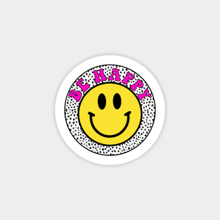 Be Happy Smiley Face Sticker